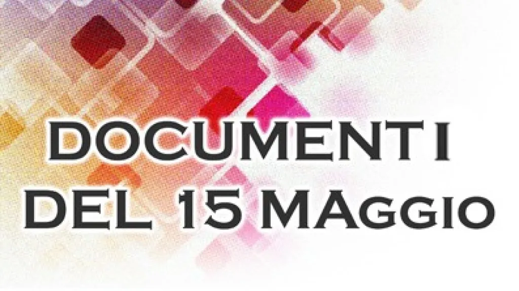 Documenti del 15/5